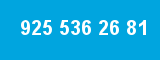 925 536 26 81 925 536 26 81